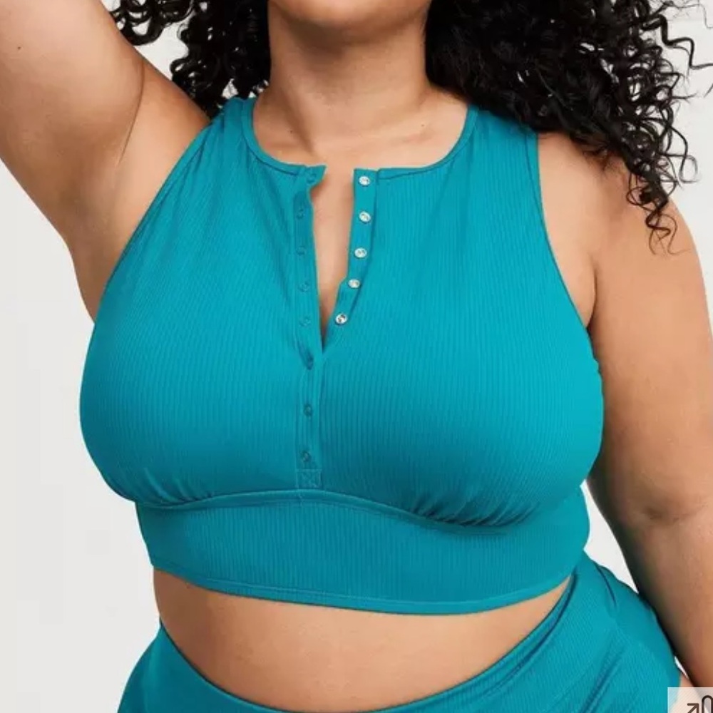 TORRID BATHING SUIT HIGH NECK TOP IN BLACK SIZE 3